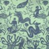 Curtain Fabric Upholstery Fabric Green Blue curtain fabric Cocoon Home Hydra